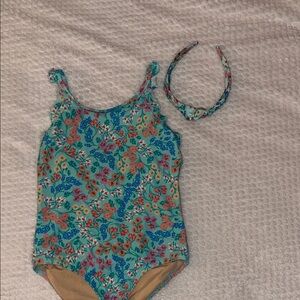 Crewcuts Aqua and Peach Swimsuit